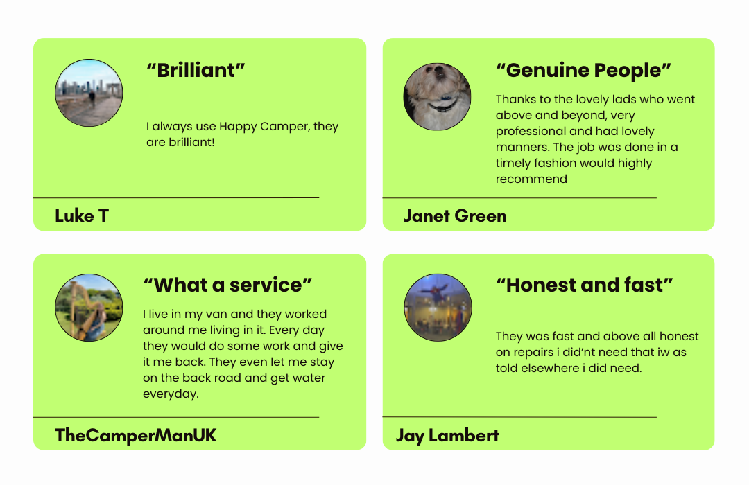 Happy Camper Reviews North Wales & North West Camper, Motorhome & Caravan Repair