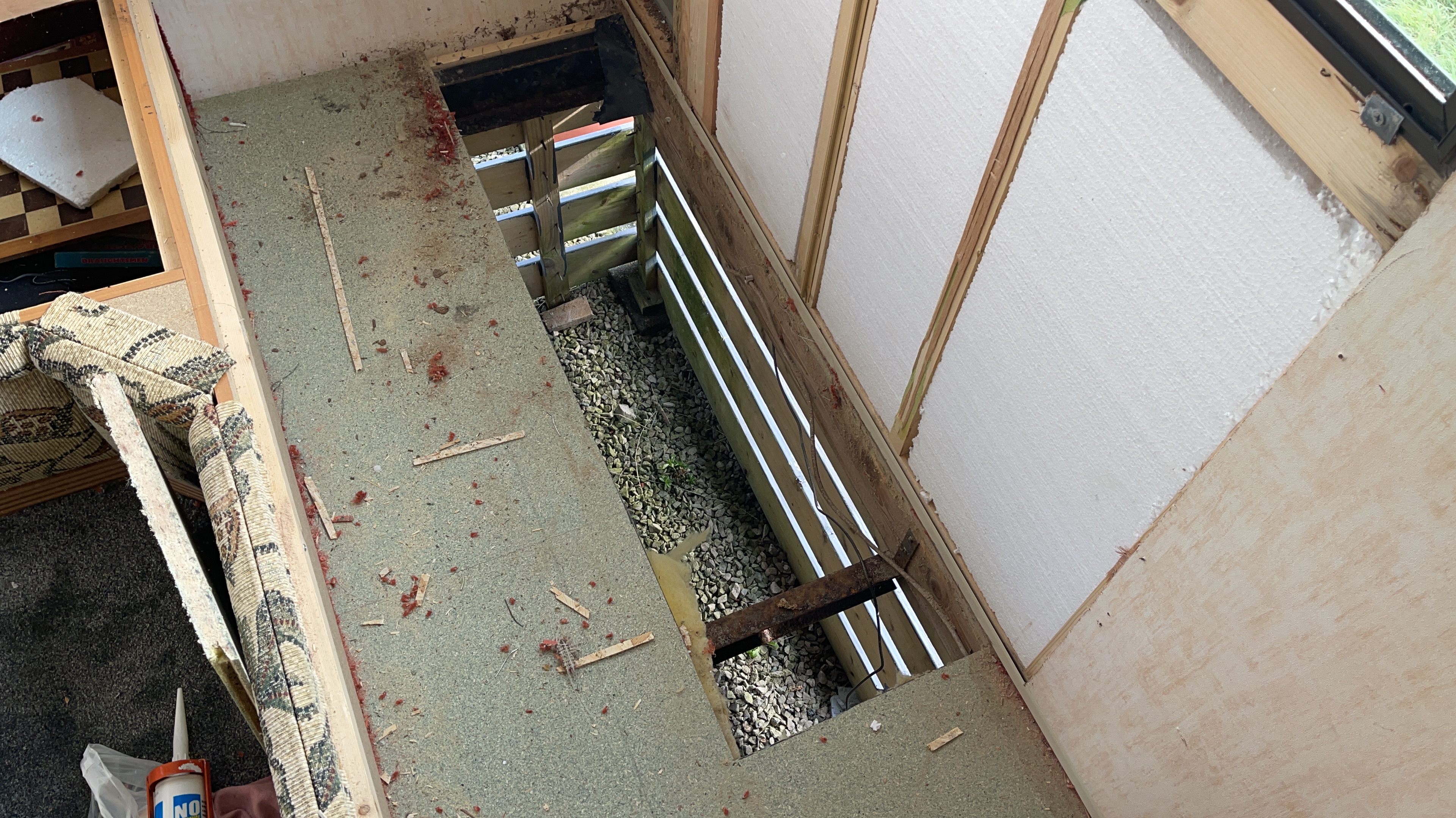 Static Caravan Floor Replacement Caused By Leaking Roof North Wales Static Caravan Floor Replacement Caused By Leaking Roof North Wales